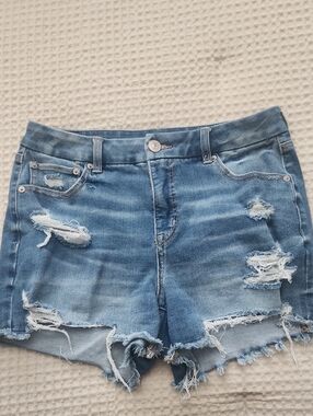 American Eagle Distressed Blue Denim Women’s Shorts Size 10